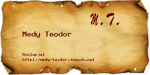 Medy Teodor névjegykártya